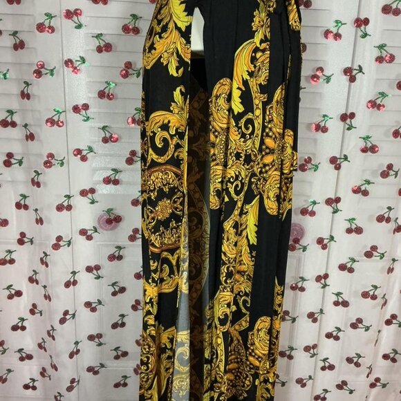 Fashion Nova Black And Yellow maxi dress - Picture 2 of 5